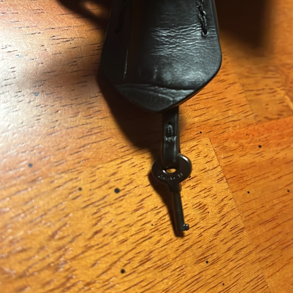 Coach Black Croc-Embossed Leather Crossbody Bag - Picture 6 of 12